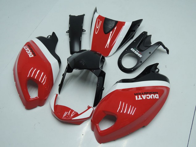 Abs Carenagem Ducati Monster 696 2008-2012 - Preto Vermelho Monster Abs Carenagem Ducati Monster 696 2008-2012 - Preto Vermelho Monster
