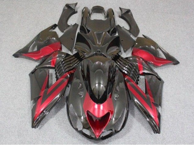 Abs Carenagem Kawasaki ZX14R ZZR 1400 2006-2011 - Preto Vermelho Abs Carenagem Kawasaki ZX14R ZZR 1400 2006-2011 - Preto Vermelho