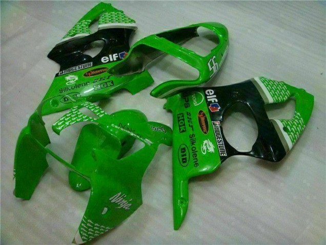Abs Carenagem Kawasaki ZX6R 2000-2002 - Verde Preto Abs Carenagem Kawasaki ZX6R 2000-2002 - Verde Preto