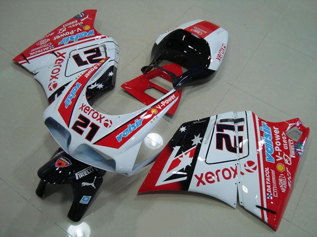 Abs Kit Carenagem & Plásticos Ducati 748 916 996 996S 1993-2005 - Vermelho Branco Xerox 21 Abs Kit Carenagem & Plásticos Ducati 748 916 996 996S 1993-2005 - Vermelho Branco Xerox 21