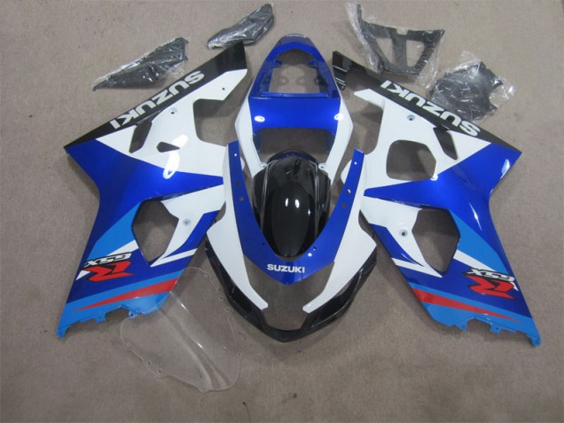 Abs Kit Carenagem & Plásticos Suzuki GSXR 600 K4 2004-2005 - Azul Branco Abs Kit Carenagem & Plásticos Suzuki GSXR 600 K4 2004-2005 - Azul Branco