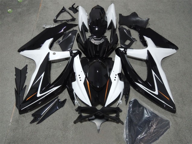 Abs Kit Carenagem & Plásticos Suzuki GSXR 600 K8 2008-2010 - Preto Branco Abs Kit Carenagem & Plásticos Suzuki GSXR 600 K8 2008-2010 - Preto Branco