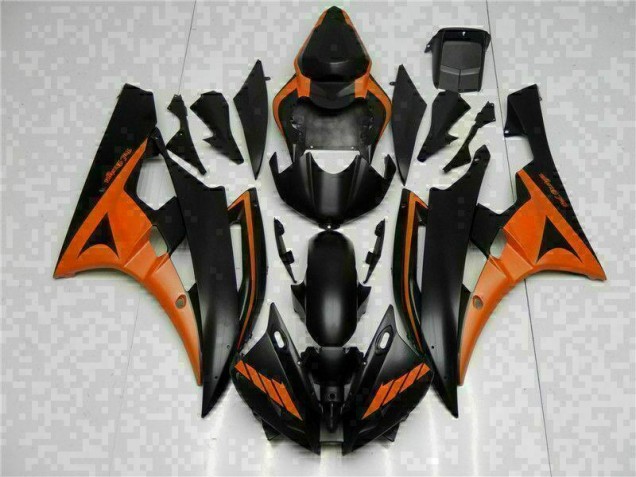 Abs Kit Carenagem & Plásticos Yamaha R6 2006-2007 - Laranja Preto Abs Kit Carenagem & Plásticos Yamaha R6 2006-2007 - Laranja Preto