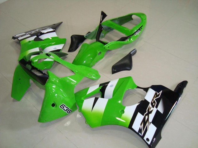 Abs Kit Completos Carenagem Kawasaki ZX6R 2000-2002 - Verde Preto Abs Kit Completos Carenagem Kawasaki ZX6R 2000-2002 - Verde Preto