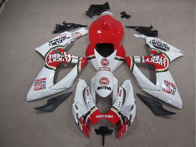 Abs Kit Completos Carenagem Suzuki GSXR 1000 K5 2005-2006 - Branco Lucky Strike Vermelho Motul Abs Kit Completos Carenagem Suzuki GSXR 1000 K5 2005-2006 - Branco Lucky Strike Vermelho Motul