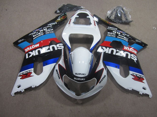 Abs Kit Completos Carenagem Suzuki GSXR 600 K1 K2 K3 2001-2003 - Branco Azul Motul Abs Kit Completos Carenagem Suzuki GSXR 600 K1 K2 K3 2001-2003 - Branco Azul Motul