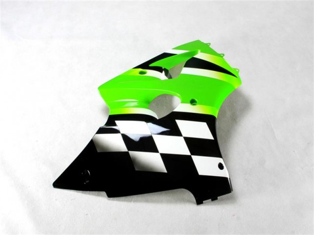 Abs Kits Carenagem Kawasaki ZX6R 2000-2002 - Verde Preto Branco Abs Kits Carenagem Kawasaki ZX6R 2000-2002 - Verde Preto Branco