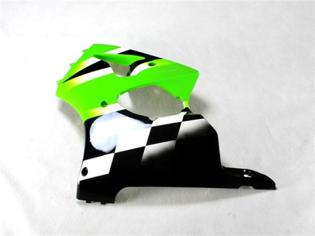 Abs Kits Carenagem Kawasaki ZX6R 2000-2002 - Verde Preto Branco Abs Kits Carenagem Kawasaki ZX6R 2000-2002 - Verde Preto Branco
