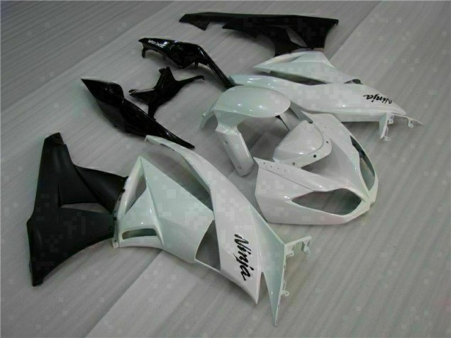 Abs Kits Carenagem Kawasaki ZX6R 2009-2012 - Branco Preto Abs Kits Carenagem Kawasaki ZX6R 2009-2012 - Branco Preto