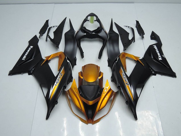 Abs Kits Carenagem Kawasaki ZX6R 2013-2018 - Preto Ouro Abs Kits Carenagem Kawasaki ZX6R 2013-2018 - Preto Ouro