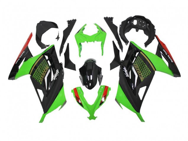 Abs Kits Carenagem Kawasaki ZX6R 2013-2018 - Verde Preto Abs Kits Carenagem Kawasaki ZX6R 2013-2018 - Verde Preto