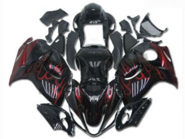 Abs Kits Carenagem Suzuki GSXR 1300 Hayabusa 2008-2019 - Preto Vermelho