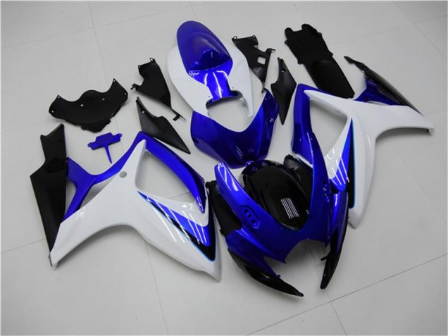 Abs Kits Carenagem Suzuki GSXR 600 / 750 K6 2006-2007 - Azul Branco Abs Kits Carenagem Suzuki GSXR 600 / 750 K6 2006-2007 - Azul Branco
