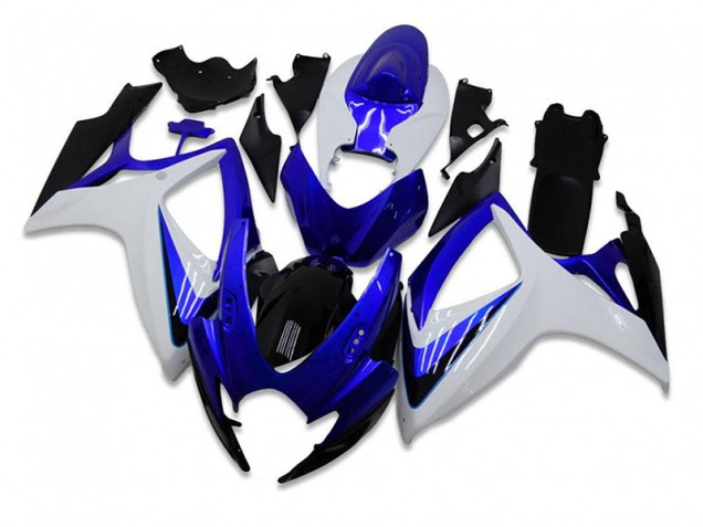 Abs Kits Carenagem Suzuki GSXR 600 / 750 K6 2006-2007 - Azul Branco Abs Kits Carenagem Suzuki GSXR 600 / 750 K6 2006-2007 - Azul Branco