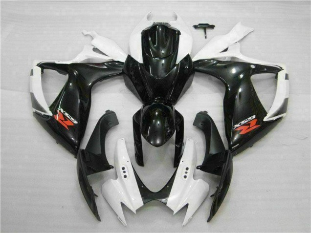 Abs Kits Carenagem Suzuki GSXR 600 / 750 K6 2006-2007 - Branco Preto Abs Kits Carenagem Suzuki GSXR 600 / 750 K6 2006-2007 - Branco Preto
