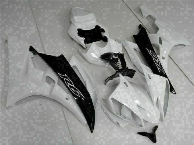 Abs Kits Carenagem Yamaha R6 2006-2007 - Branco Preto Abs Kits Carenagem Yamaha R6 2006-2007 - Branco Preto