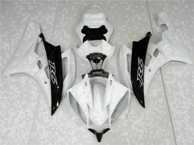 Abs Kits Carenagem Yamaha R6 2006-2007 - Branco Preto Abs Kits Carenagem Yamaha R6 2006-2007 - Branco Preto