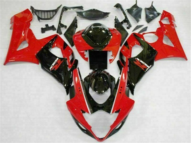 Abs Kits Completos Carenagem Suzuki GSXR 1000 K5 2005-2006 - Vermelho Preto Abs Kits Completos Carenagem Suzuki GSXR 1000 K5 2005-2006 - Vermelho Preto