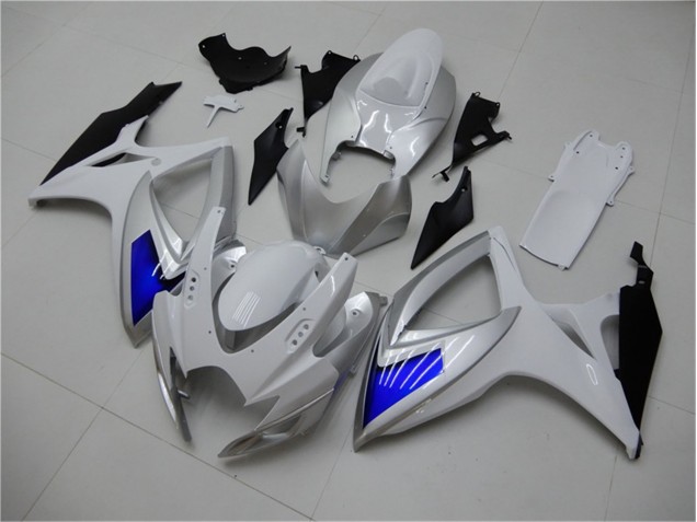 Abs Kits Completos Carenagem Suzuki GSXR 600 / 750 K6 2006-2007 - Branco Azul Abs Kits Completos Carenagem Suzuki GSXR 600 / 750 K6 2006-2007 - Branco Azul
