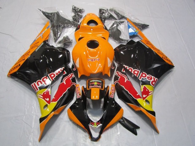 Abs Plástico Honda CBR 600RR 2009-2012 - Preto Laranja Red Bull