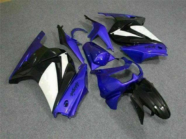 Abs Plástico Kawasaki EX250 2008-2012 - Azul Branco Preto Ninja Abs Plástico Kawasaki EX250 2008-2012 - Azul Branco Preto Ninja