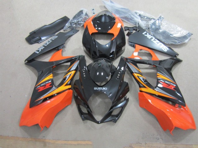 Abs Plástico Suzuki GSXR 1000 K7 2007-2008 - Preto Laranja Abs Plástico Suzuki GSXR 1000 K7 2007-2008 - Preto Laranja