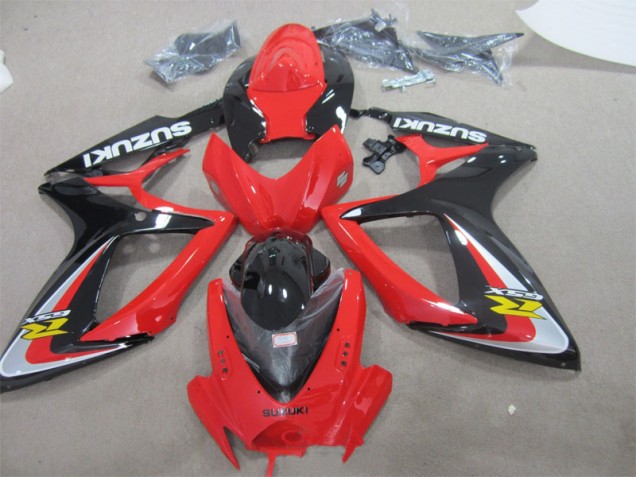 Abs Plástico Suzuki GSXR 600 K6 2006-2007 - Vermelho Preto Abs Plástico Suzuki GSXR 600 K6 2006-2007 - Vermelho Preto