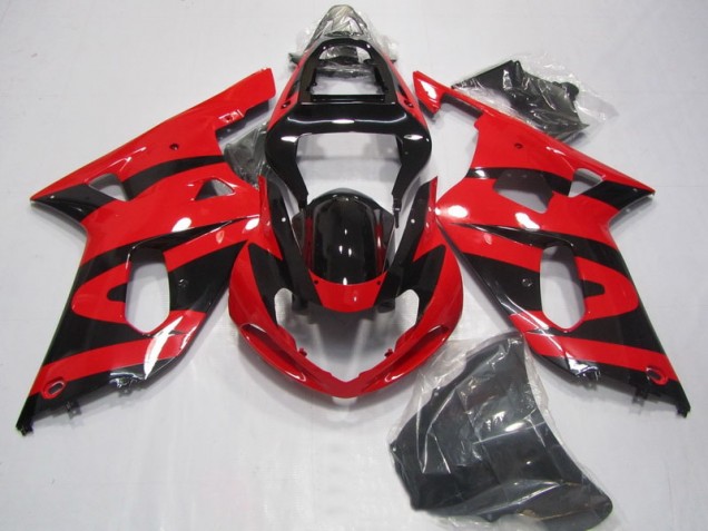 Abs Plástico Suzuki GSXR 750 K1 K2 K3 2001-2003 - Preto Vermelho Abs Plástico Suzuki GSXR 750 K1 K2 K3 2001-2003 - Preto Vermelho