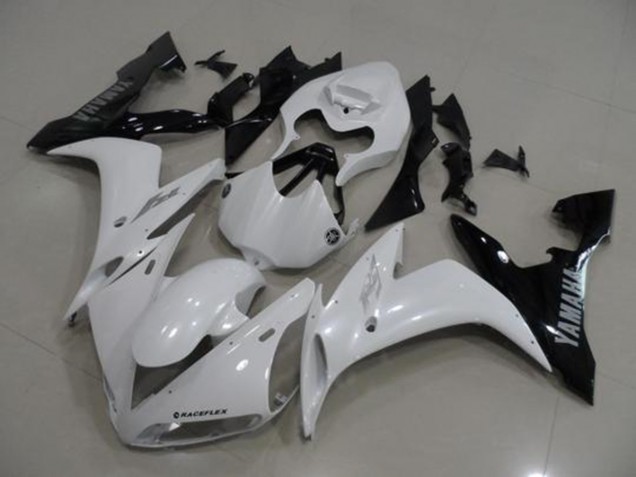 Abs Plástico Yamaha R1 2004-2006 - Branco Preto Abs Plástico Yamaha R1 2004-2006 - Branco Preto