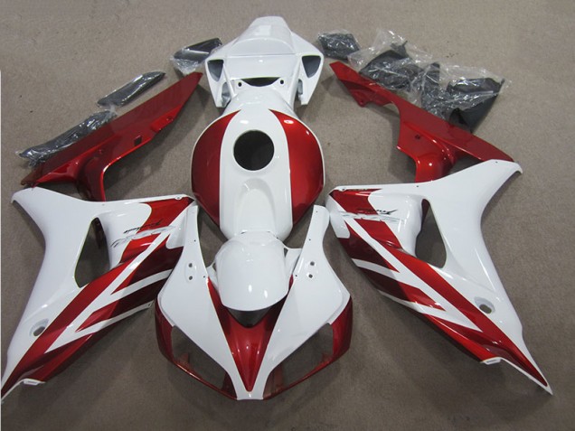 Abs Plásticos Honda CBR 1000RR 2006-2007 - Vermelho Branco Abs Plásticos Honda CBR 1000RR 2006-2007 - Vermelho Branco