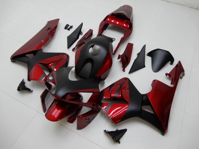 Abs Plásticos Honda CBR 600RR 2003-2004 - Vermelho Preto Abs Plásticos Honda CBR 600RR 2003-2004 - Vermelho Preto