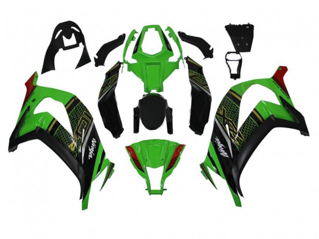 Abs Plásticos Kawasaki ZX10R 2011-2015 - Verde Preto Abs Plásticos Kawasaki ZX10R 2011-2015 - Verde Preto
