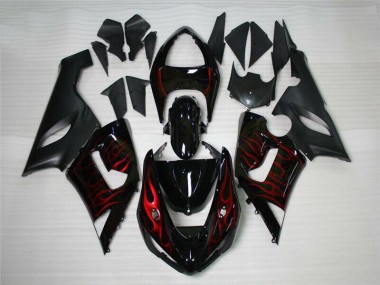 Abs Plásticos Kawasaki ZX6R 2005-2006 - Vermelho Preto