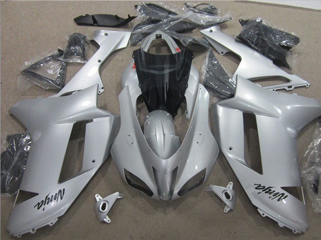 Abs Plásticos Kawasaki ZX6R 2007-2008 - Prata Abs Plásticos Kawasaki ZX6R 2007-2008 - Prata