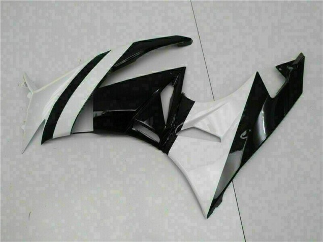 Abs Plásticos Kawasaki ZX6R 2009-2012 - Branco Preto Abs Plásticos Kawasaki ZX6R 2009-2012 - Branco Preto