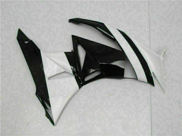 Abs Plásticos Kawasaki ZX6R 2009-2012 - Branco Preto Abs Plásticos Kawasaki ZX6R 2009-2012 - Branco Preto