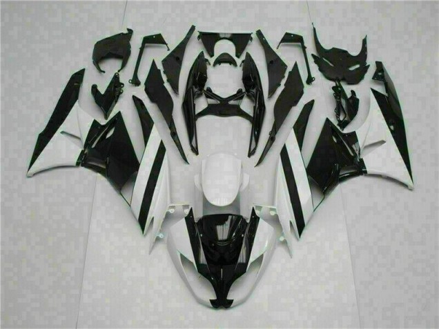Abs Plásticos Kawasaki ZX6R 2009-2012 - Branco Preto Abs Plásticos Kawasaki ZX6R 2009-2012 - Branco Preto