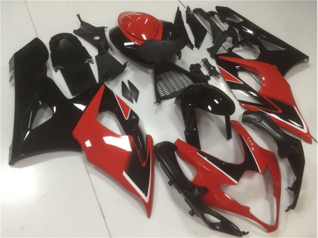 Abs Plásticos Suzuki GSXR 1000 K5 2005-2006 - Vermelho Preto Abs Plásticos Suzuki GSXR 1000 K5 2005-2006 - Vermelho Preto