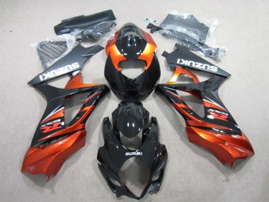 Abs Plásticos Suzuki GSXR 1000 K7 2007-2008 - Preto Laranja