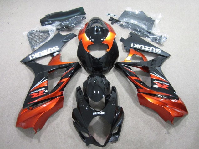 Abs Plásticos Suzuki GSXR 1000 K7 2007-2008 - Preto Laranja Abs Plásticos Suzuki GSXR 1000 K7 2007-2008 - Preto Laranja