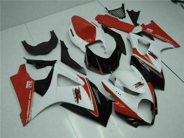 Abs Plásticos Suzuki GSXR 1000 K7 2007-2008 - Vermelho Branco Abs Plásticos Suzuki GSXR 1000 K7 2007-2008 - Vermelho Branco