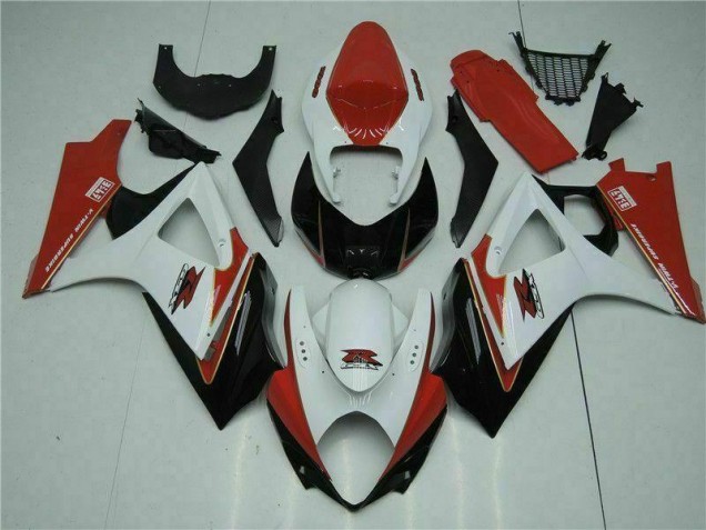 Abs Plásticos Suzuki GSXR 1000 K7 2007-2008 - Vermelho Branco Abs Plásticos Suzuki GSXR 1000 K7 2007-2008 - Vermelho Branco