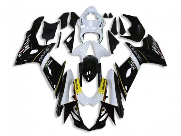 Abs Plásticos Suzuki GSXR 600 / 750 K1 K2 K3 2001-2003 - Preto Branco