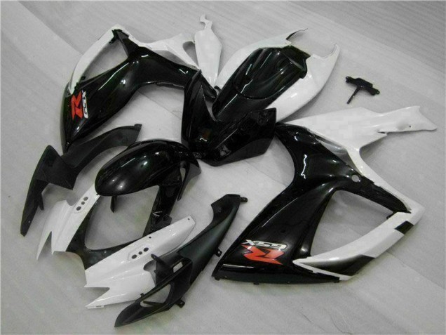 Abs Plásticos Suzuki GSXR 600 / 750 K6 2006-2007 - Branco Preto Abs Plásticos Suzuki GSXR 600 / 750 K6 2006-2007 - Branco Preto