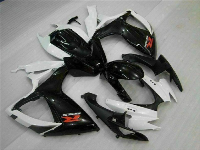 Abs Plásticos Suzuki GSXR 600 / 750 K6 2006-2007 - Branco Preto Abs Plásticos Suzuki GSXR 600 / 750 K6 2006-2007 - Branco Preto