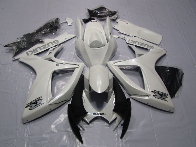 Abs Plásticos Suzuki GSXR 600 K6 2006-2007 - Branco Abs Plásticos Suzuki GSXR 600 K6 2006-2007 - Branco