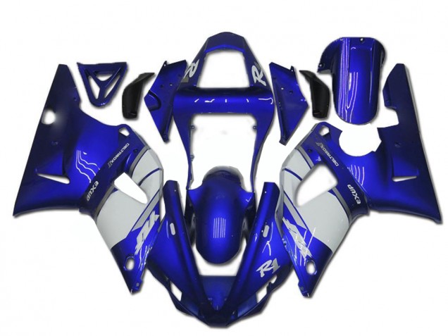 Abs Plásticos Yamaha R1 2002-2003 - Azul Branco Abs Plásticos Yamaha R1 2002-2003 - Azul Branco