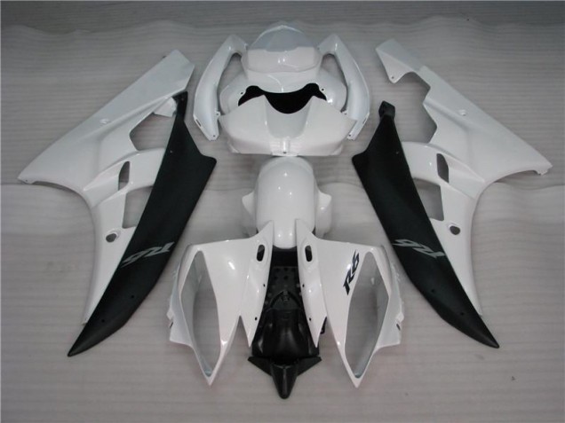 Abs Plásticos Yamaha R6 2006-2007 - Branco Preto Abs Plásticos Yamaha R6 2006-2007 - Branco Preto