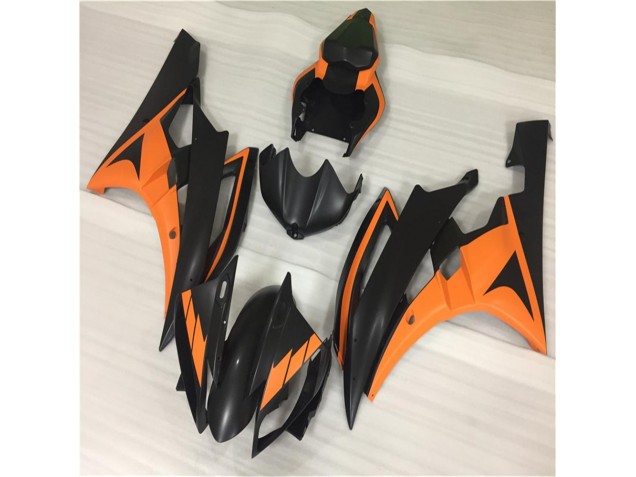 Abs Plásticos Yamaha R6 2006-2007 - Laranja Preto Abs Plásticos Yamaha R6 2006-2007 - Laranja Preto