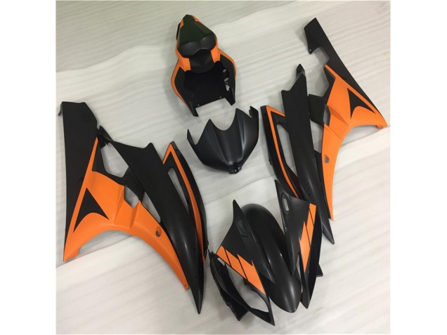 Abs Plásticos Yamaha R6 2006-2007 - Laranja Preto Abs Plásticos Yamaha R6 2006-2007 - Laranja Preto
